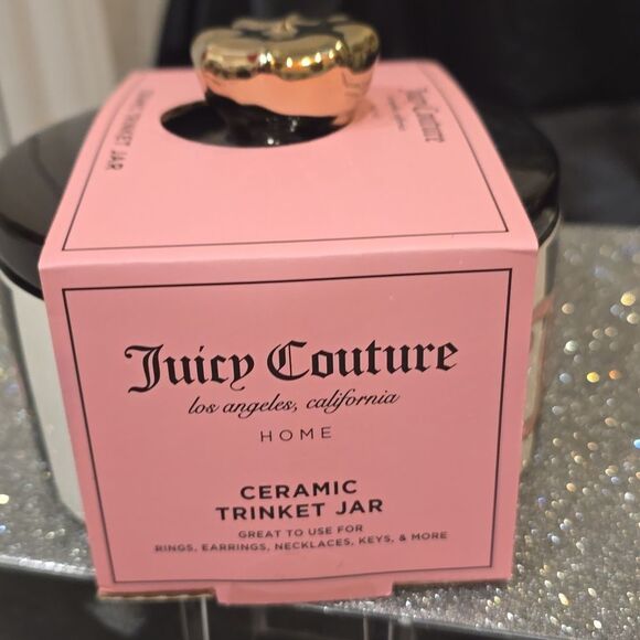 Juicy Couture Home Striped Logo Ceramic Trinket Jar - Picture 6 of 6